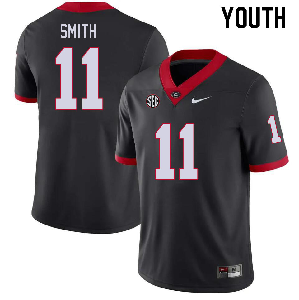 Georgia Bulldogs Youth Arian Smith #11 Black Stitched College UGA Football Jersey 23YE015QK